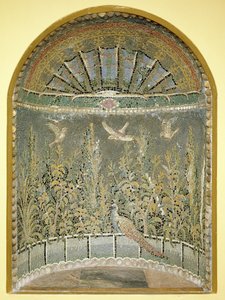 Fuente de mosaico romano, c.1 d.C.